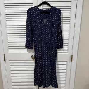 Lucky Brand Casual Navy Midi Dress